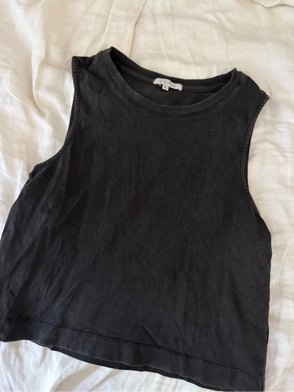 Z Supply Black Cropped Muscle Tank